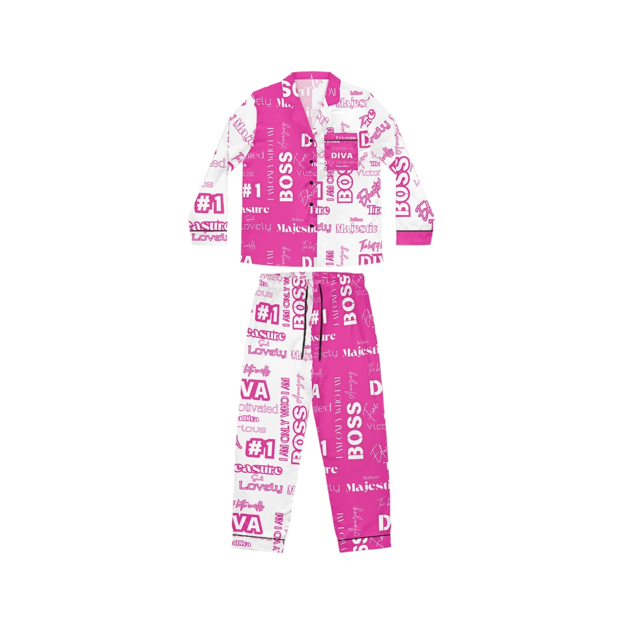 Diva Inspired Customization Women's Satin Pajamas