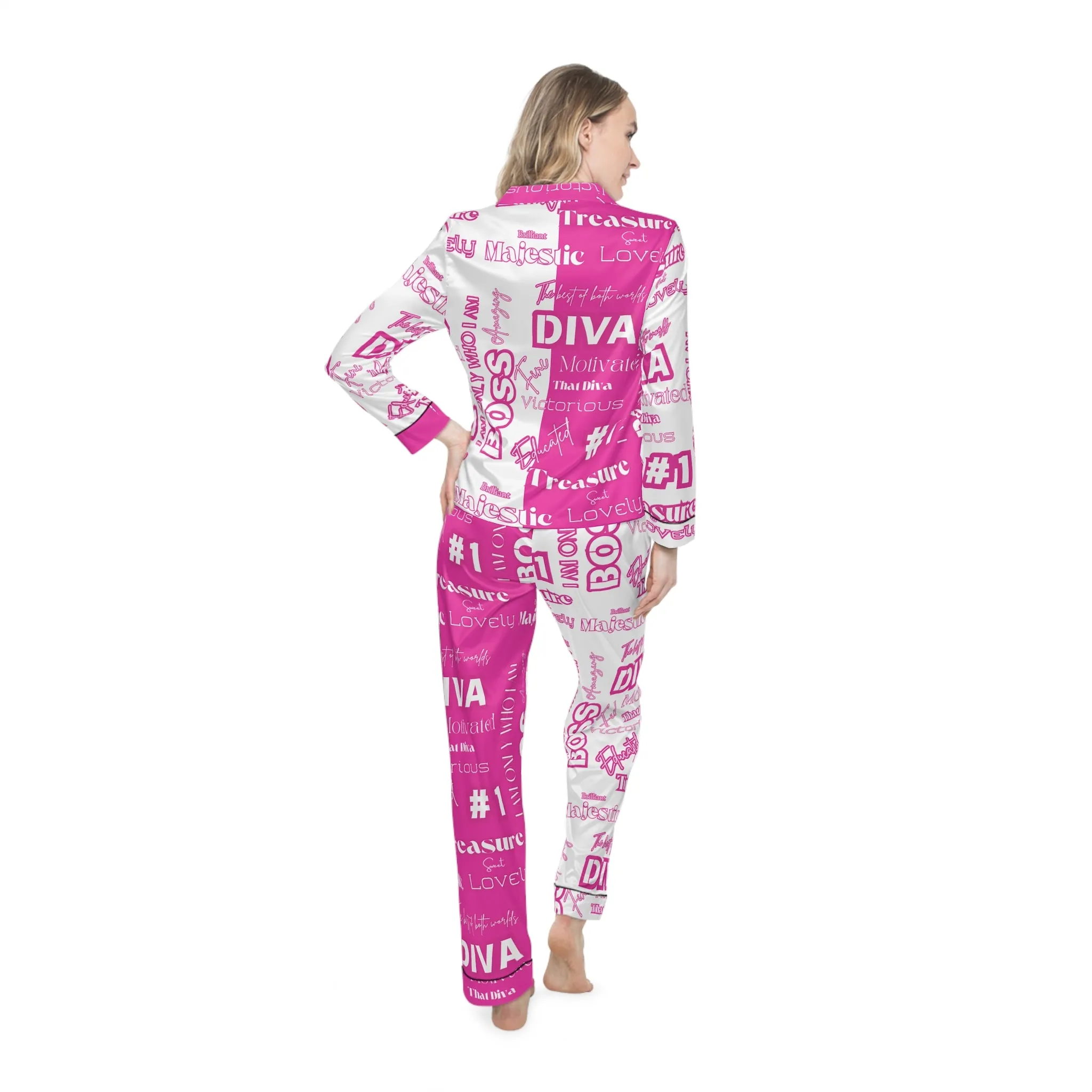 Diva Inspired Customization Women's Satin Pajamas