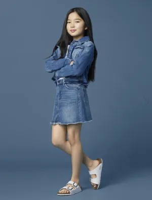 DL1961 Girls Blue Rose Jenny Mini Skirt