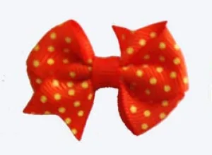 Dog Hair Bows-Just Ducky Orange   Yellow Fishtail