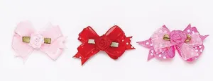 Dog Hair Bows- Polka Sheer Rosettes