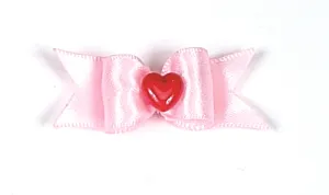 Dog Hair Bows-Red Heart Starched Show Bow