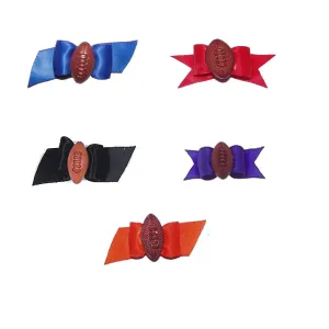 Dog Hair Bows-Starched Show Bows with Footballs