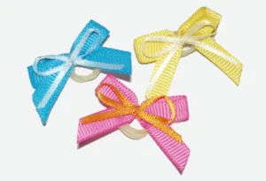 Dog Hair Bows-  Thick Thin Double Bows