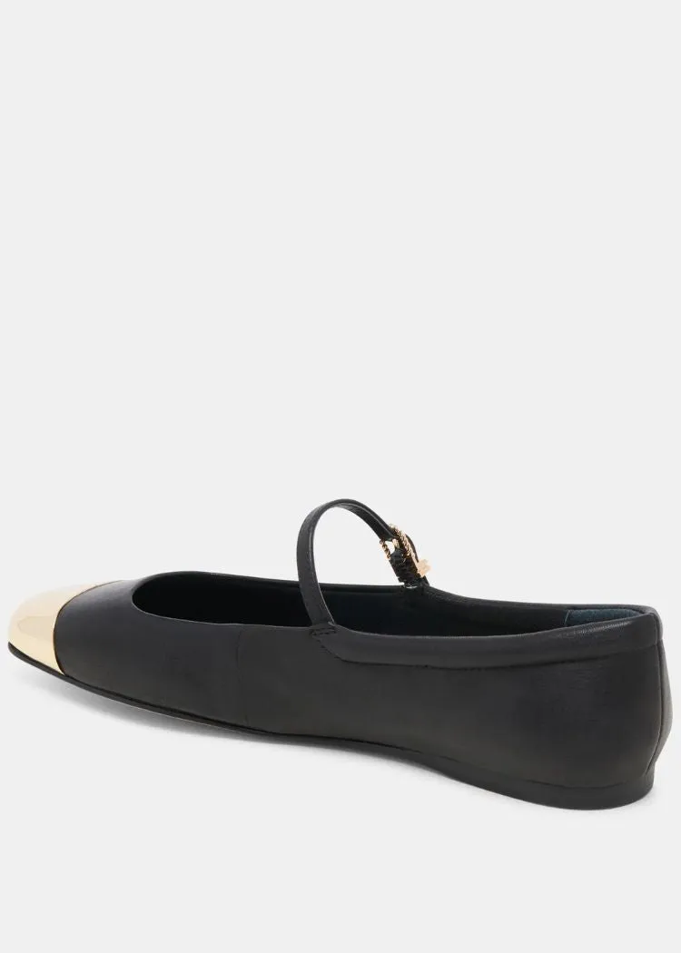 Dolce Vita Reyes Toe Cap- Black Leather