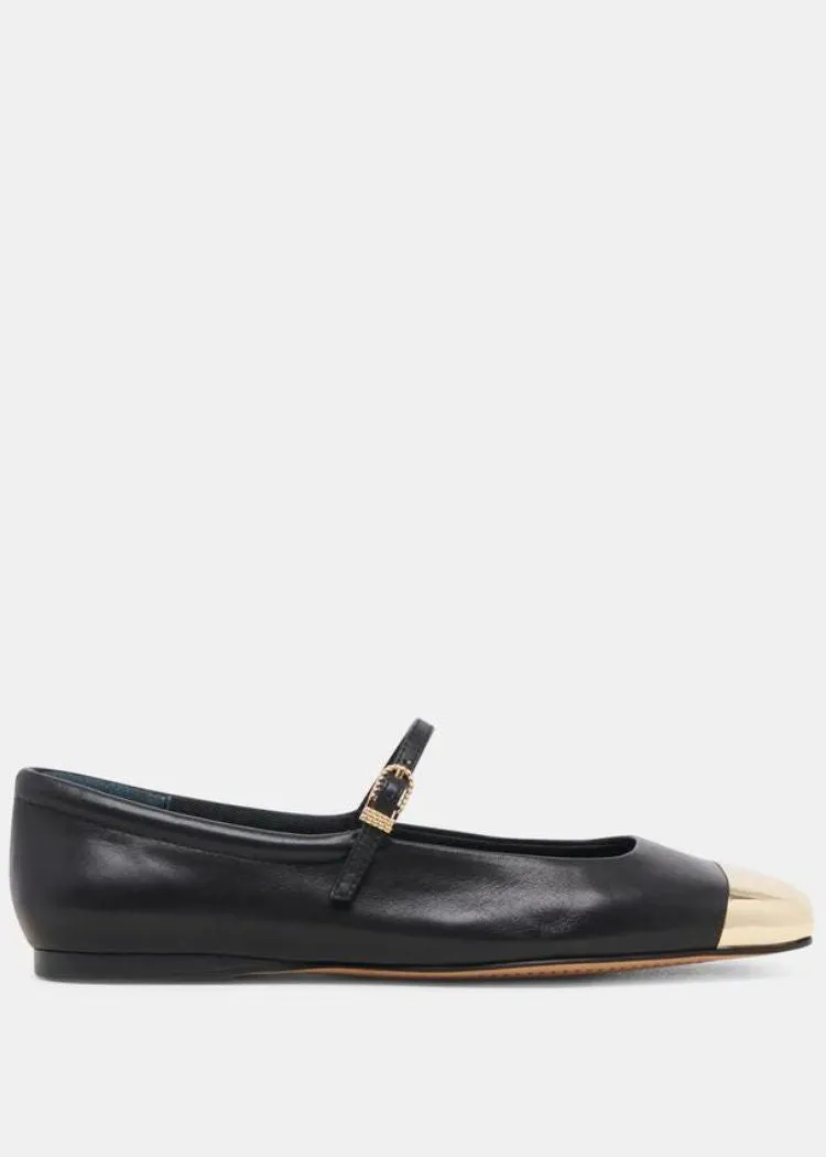 Dolce Vita Reyes Toe Cap- Black Leather