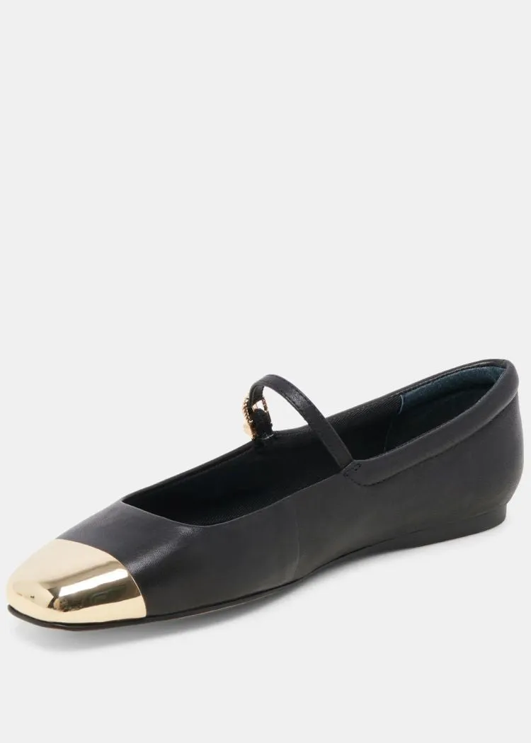 Dolce Vita Reyes Toe Cap- Black Leather