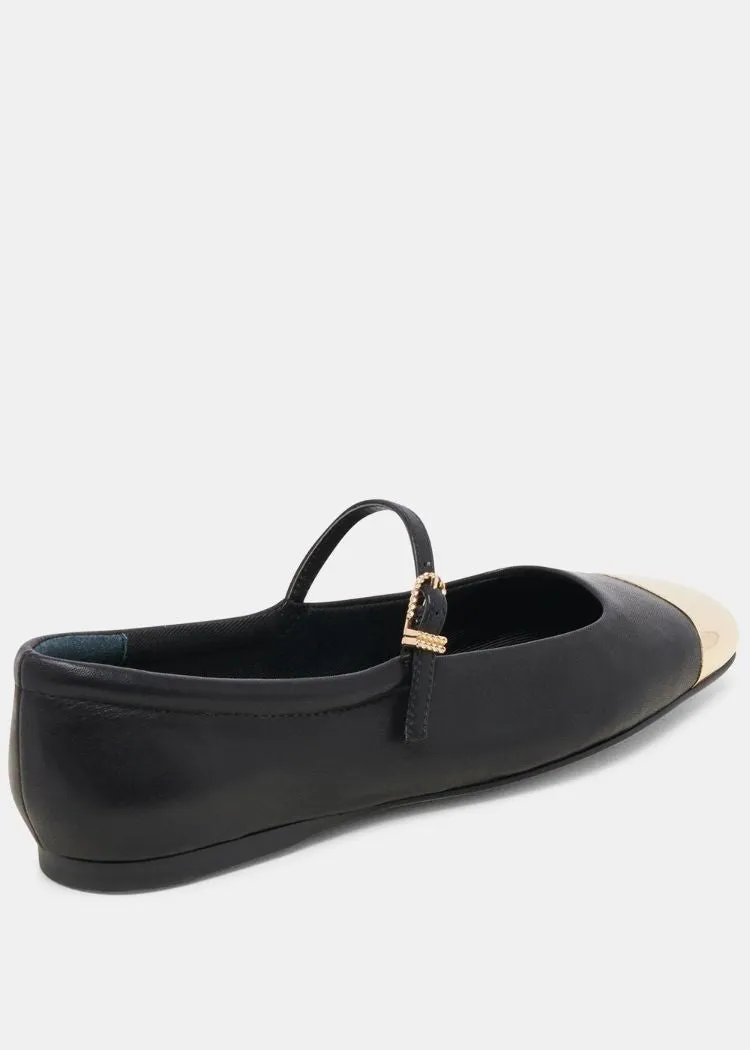 Dolce Vita Reyes Toe Cap- Black Leather