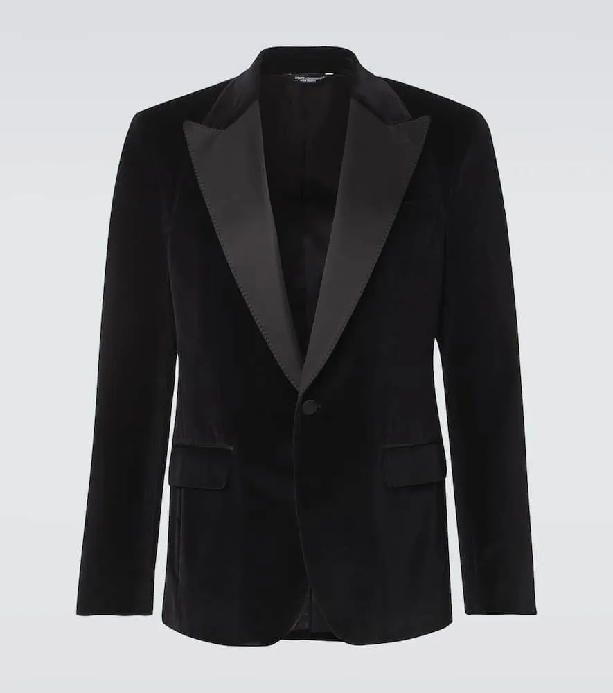 Dolce&Gabbana Cotton and silk-blend velvet tuxedo