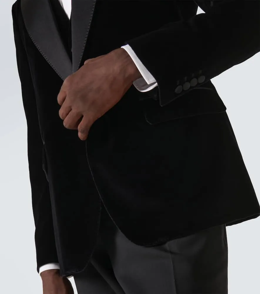 Dolce&Gabbana Cotton and silk-blend velvet tuxedo