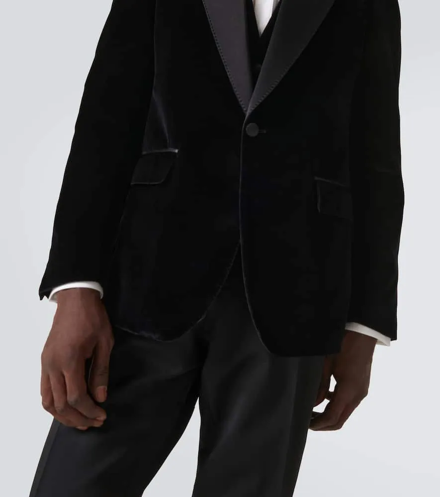Dolce&Gabbana Cotton and silk-blend velvet tuxedo