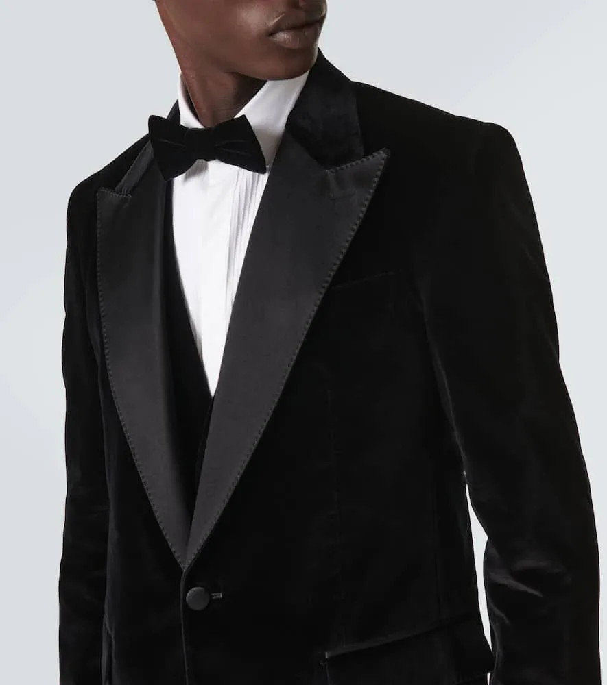 Dolce&Gabbana Cotton and silk-blend velvet tuxedo