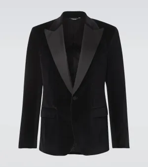 Dolce&Gabbana Cotton and silk-blend velvet tuxedo