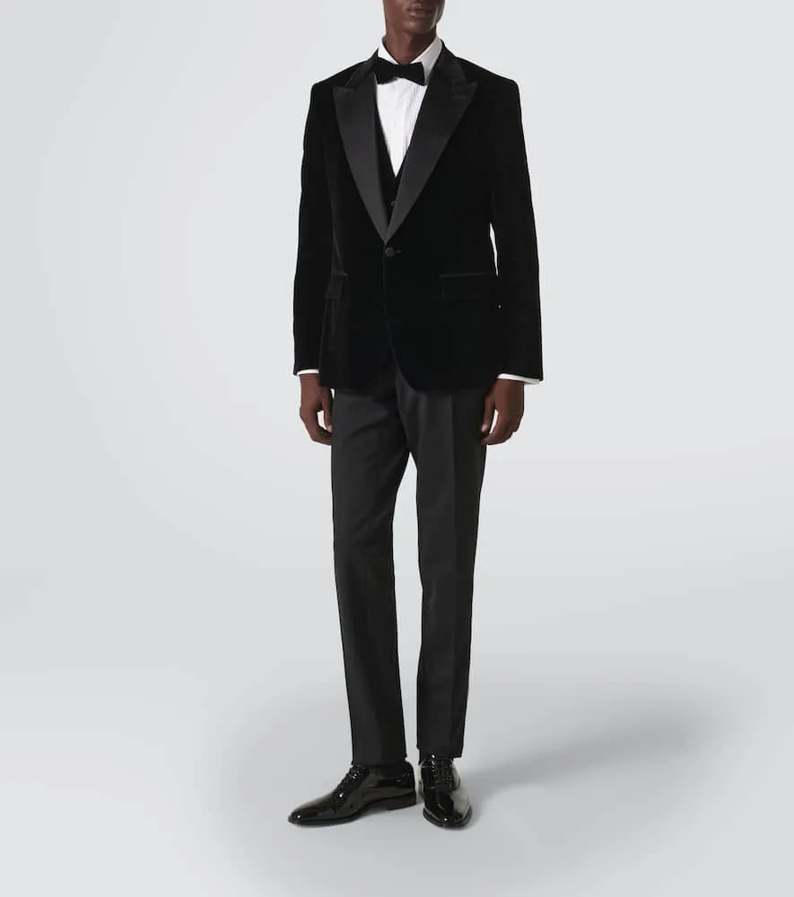 Dolce&Gabbana Cotton and silk-blend velvet tuxedo