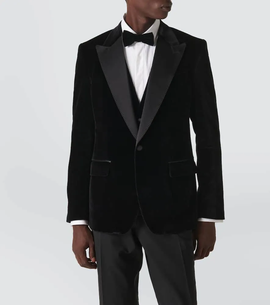 Dolce&Gabbana Cotton and silk-blend velvet tuxedo