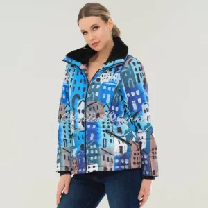 Dolcezza 'City Stories' Faux Fur Collar Jacket - Style 73856