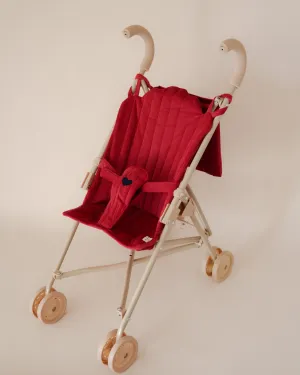 Doll Stroller - Corduroy Red