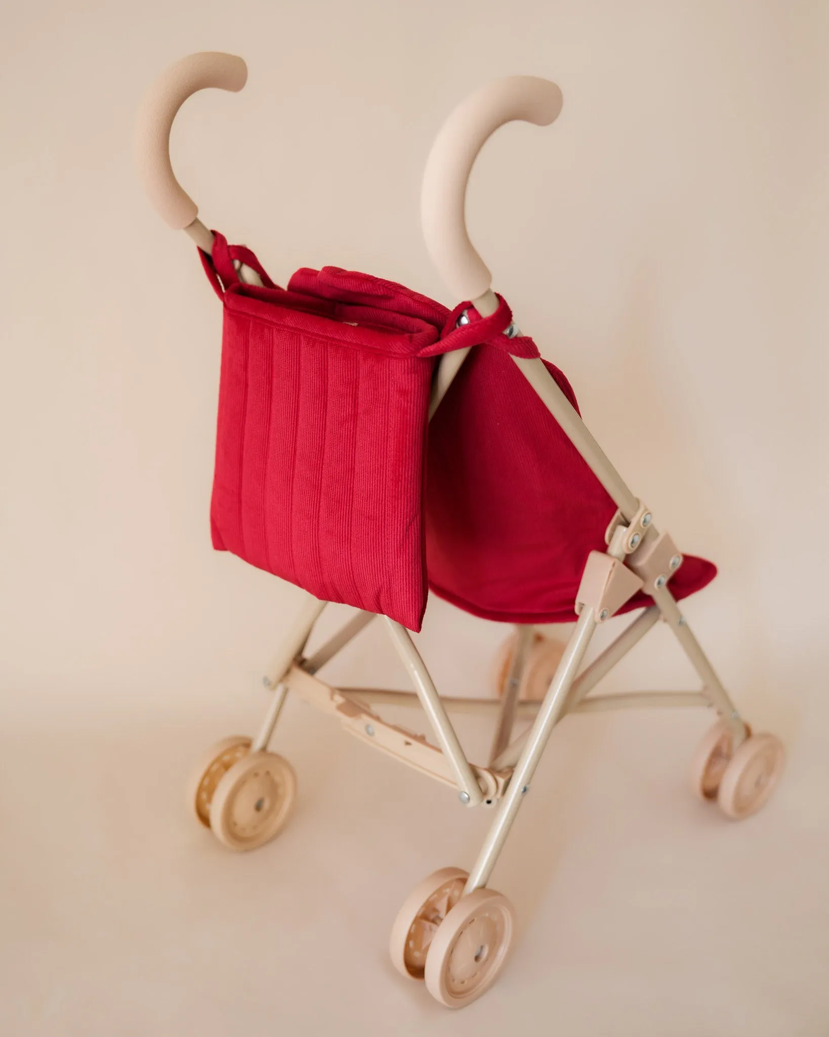 Doll Stroller - Corduroy Red