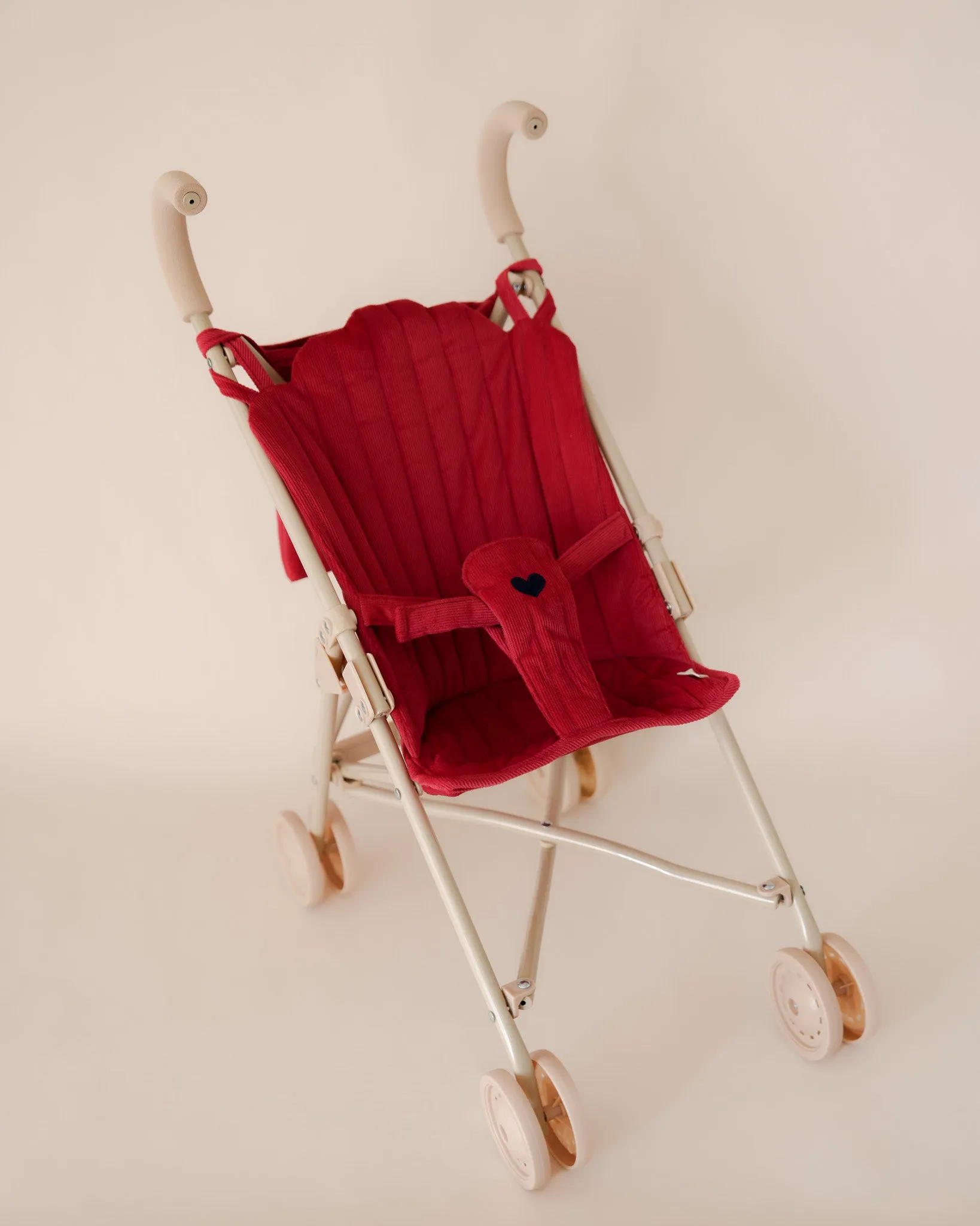 Doll Stroller - Corduroy Red