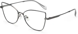 Dollger Blue Light Glasses for Woman Trendy Cat Eye Glasses Metal Frame Computer Bluelight Blocker Eyewear