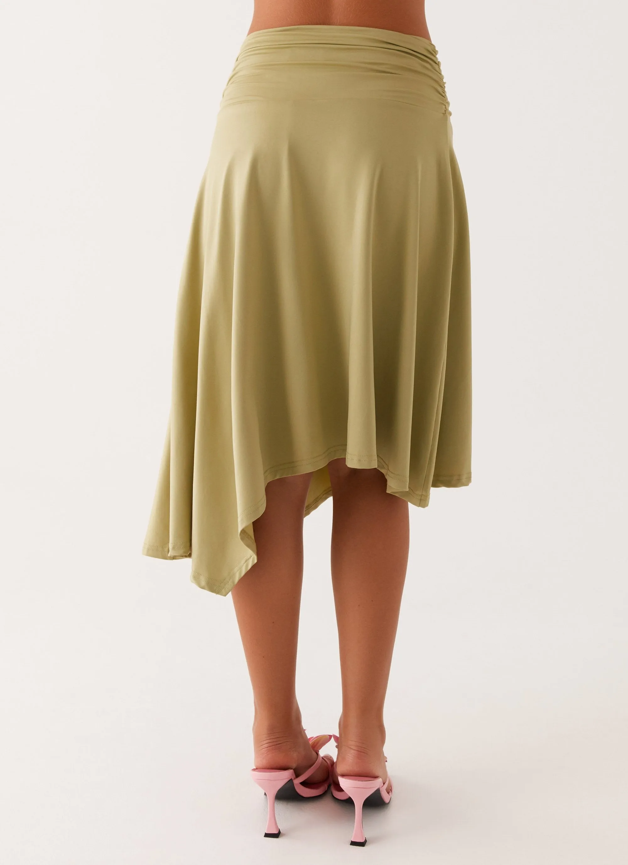 Dolly Midi Skirt - Green Work Friendly Relax Mode