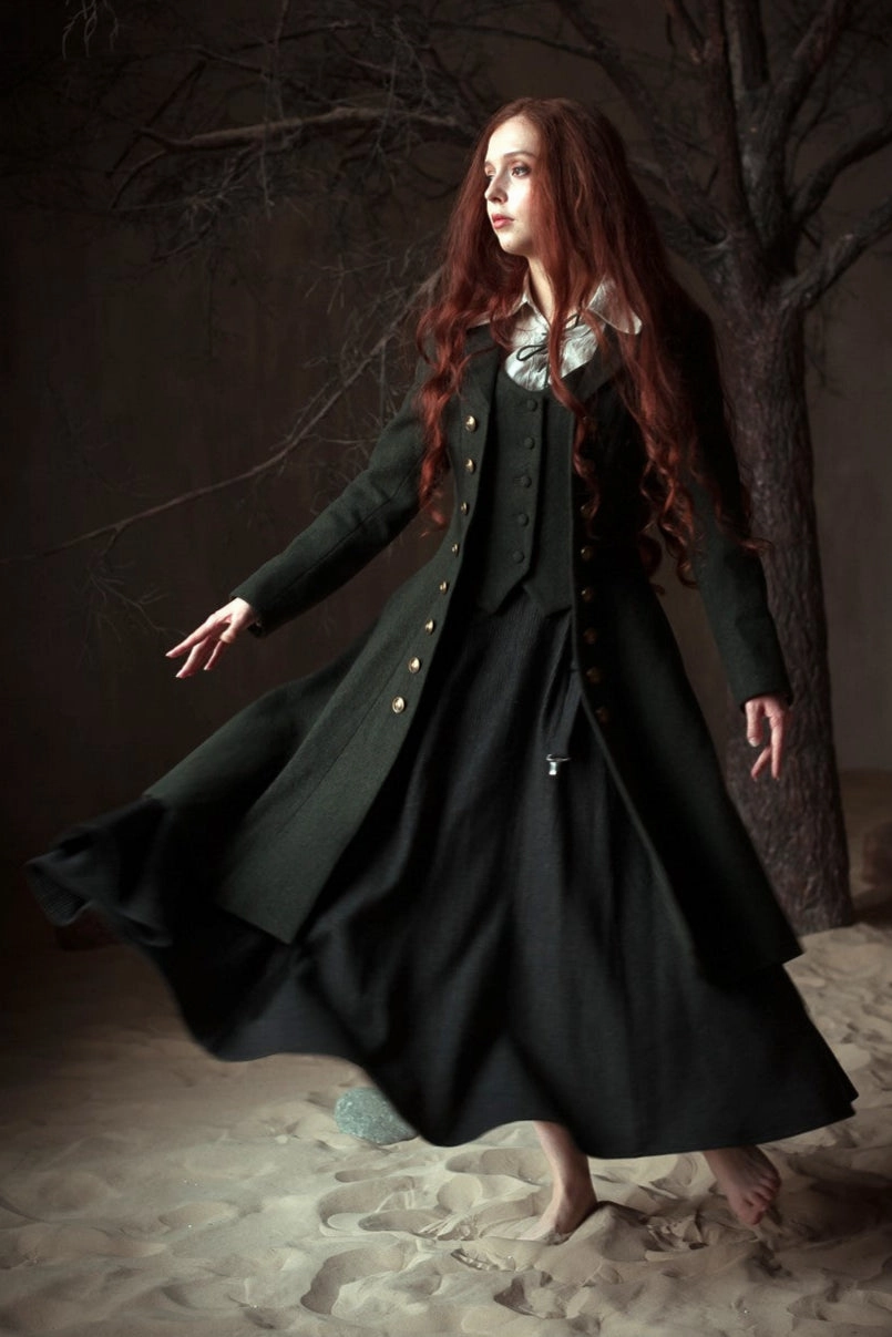 Subtle Lines Doreen 15 |Vest-Layered 100% Wool Coat