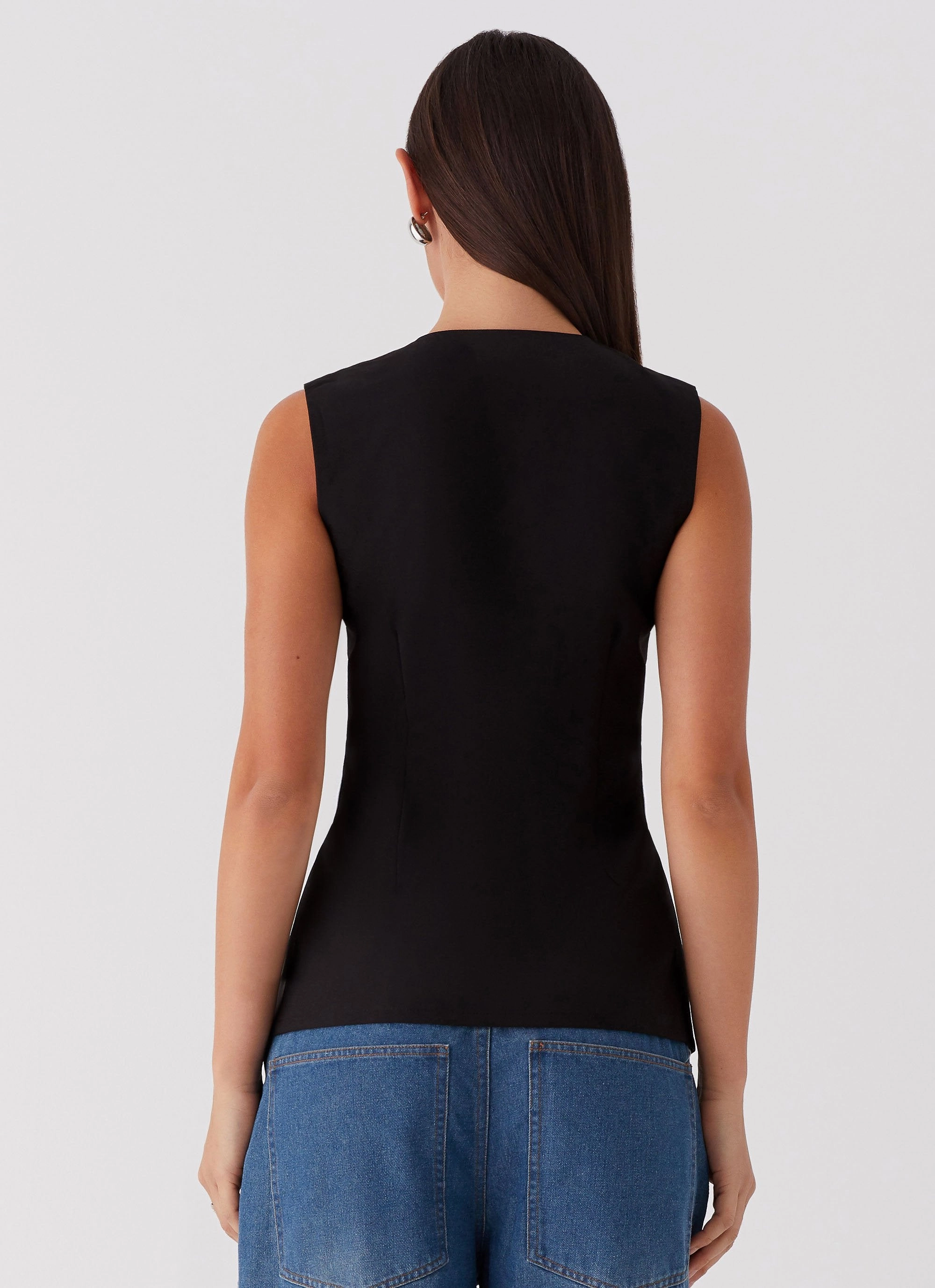 Dottie Tie Top - Black Odor Resistant Finish LowProfileSeams