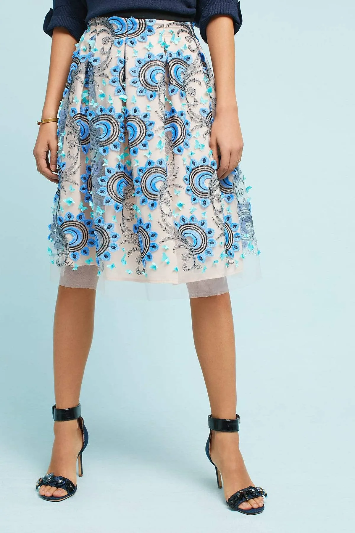 Solstice Tulle Skirt Foil Print