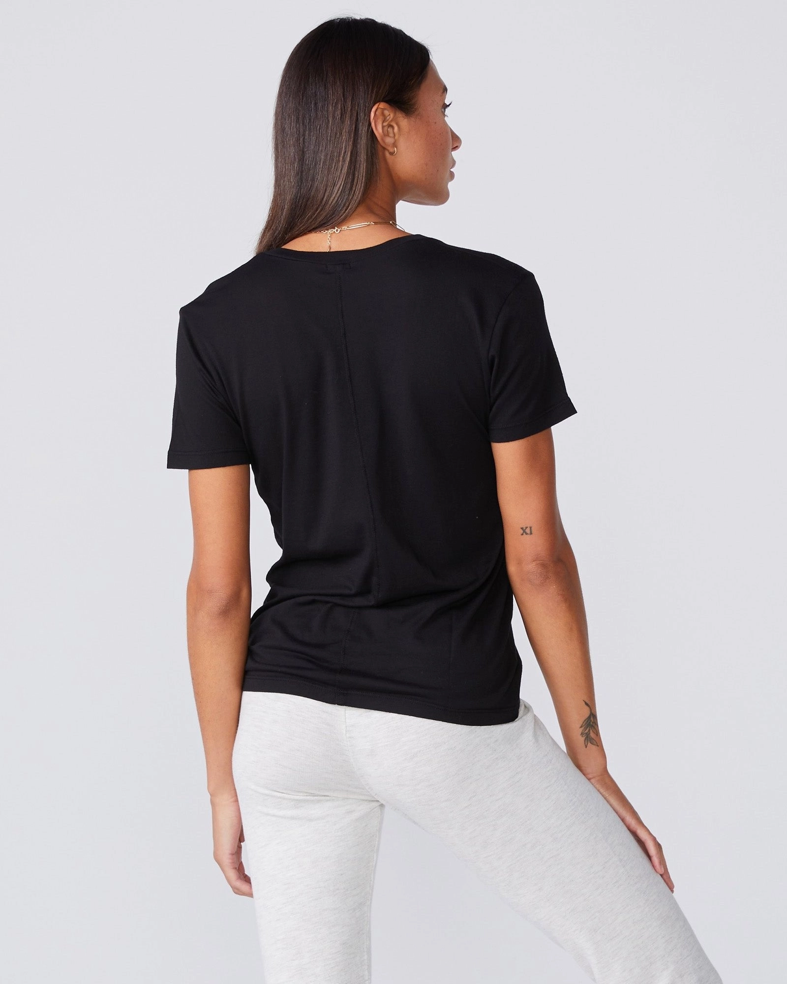 VNeckline Cotton Modal Relaxed V Neck Tee