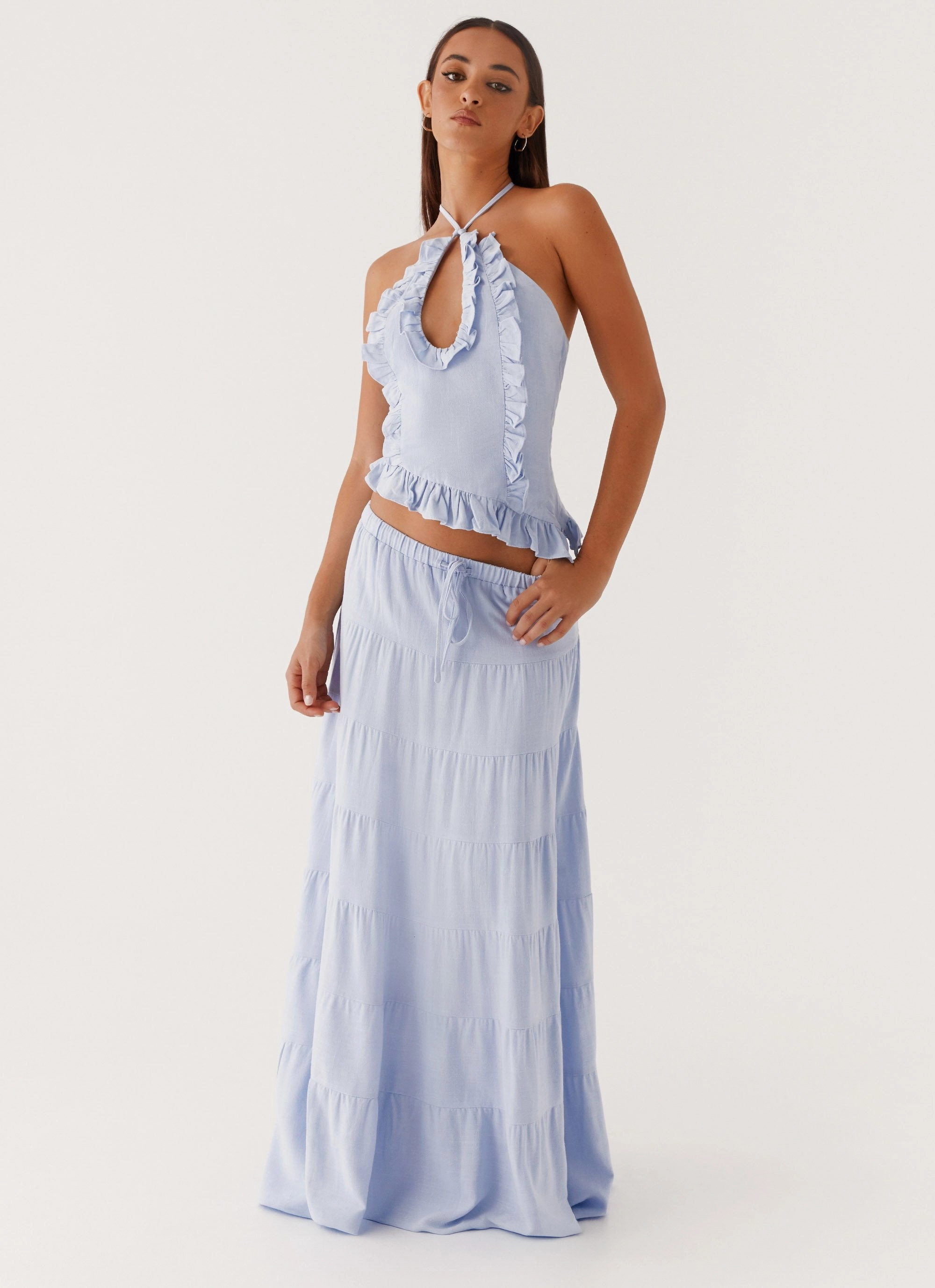 DurableBlend Mariella Linen Top - Blue