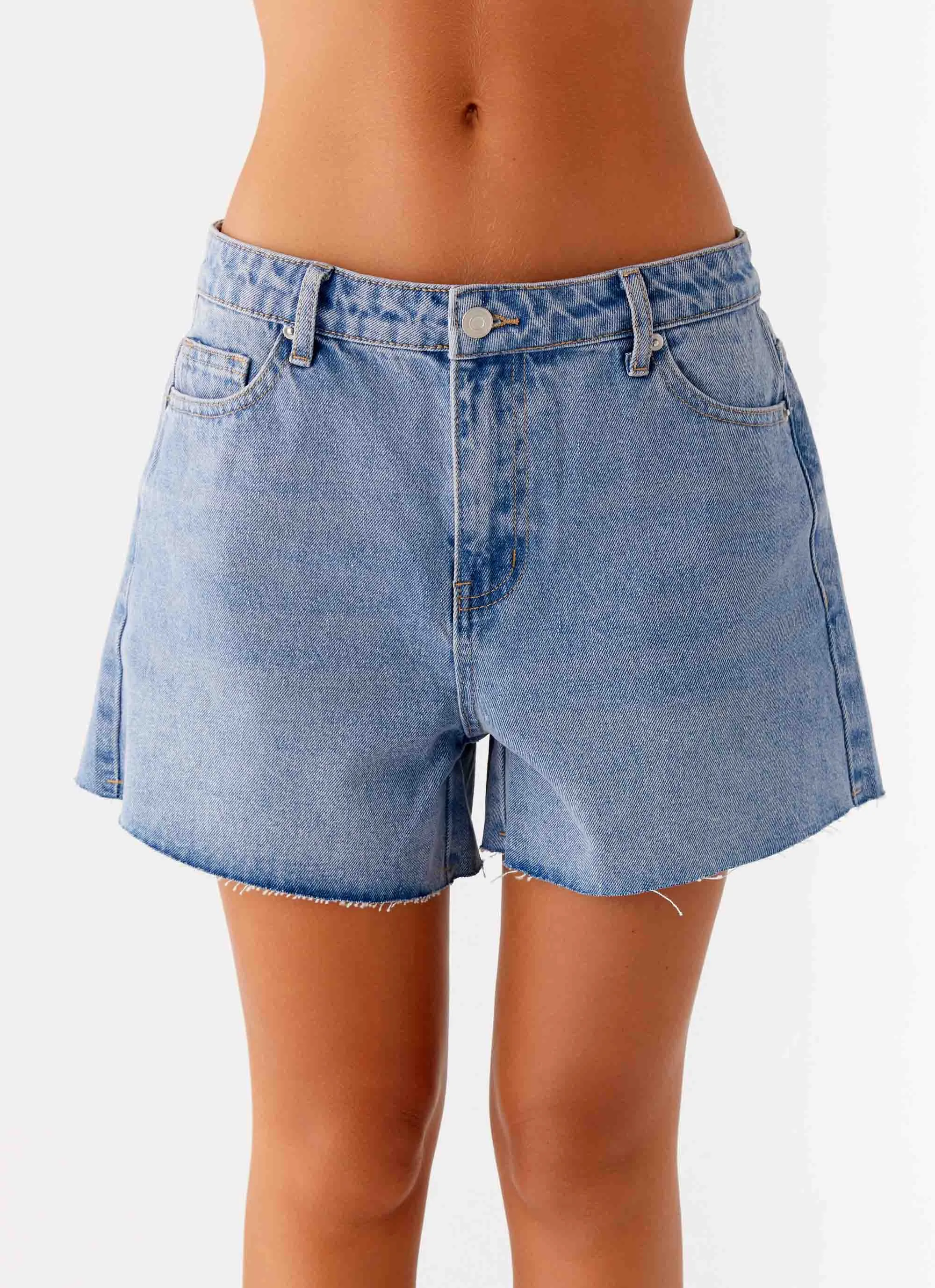 Layered Protection Roland Denim Shorts - Blue