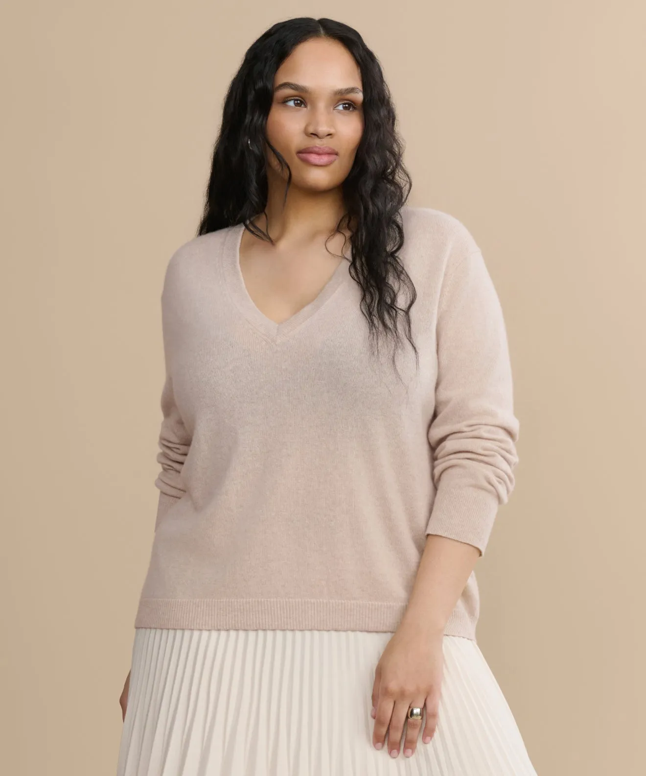 Flynn Cashmere Sweater Tactile Soft Texture HeatSealed Seams