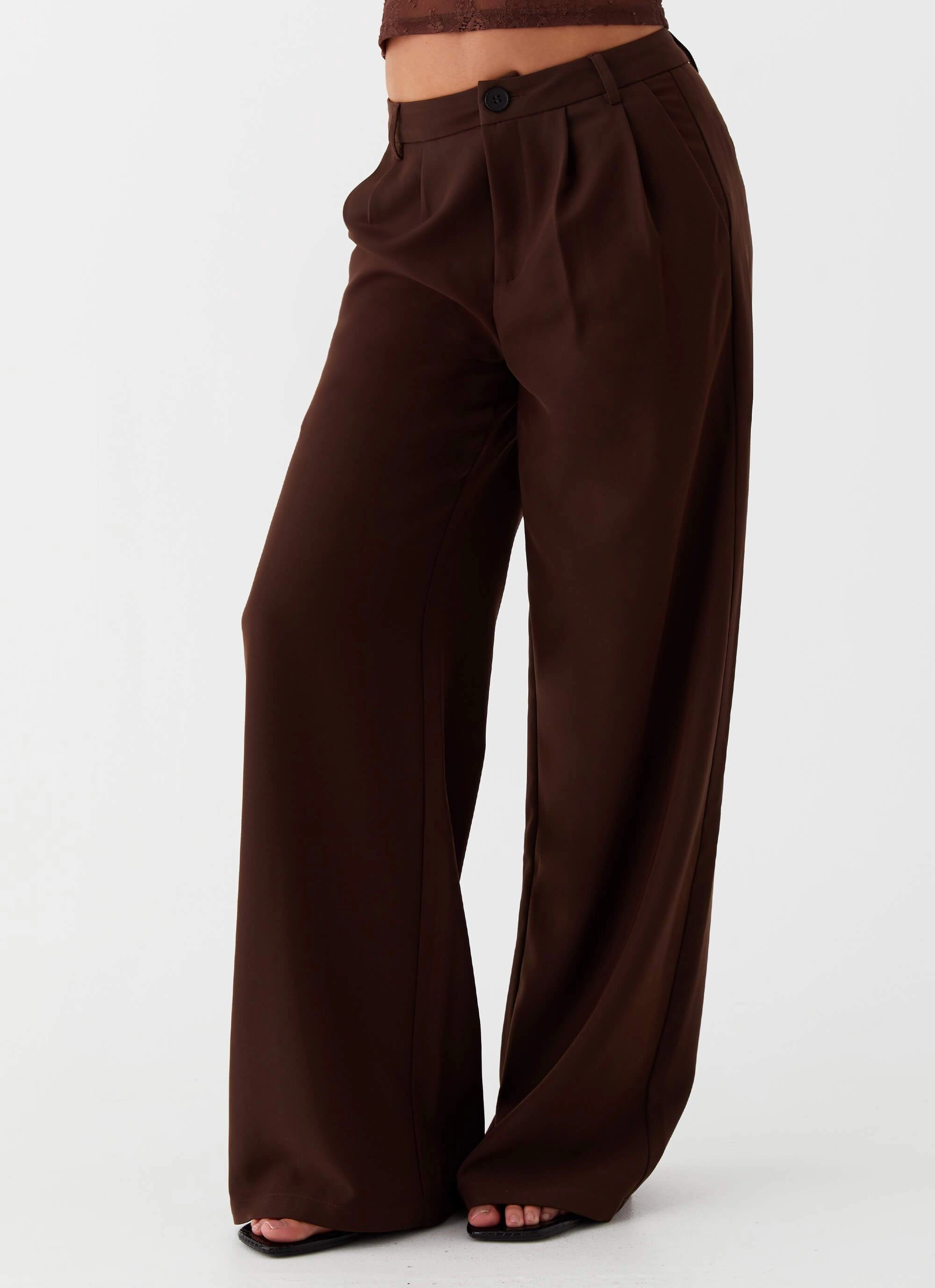 Layered Comfort Ravenscroft Suit Pants - Dark Chocolate