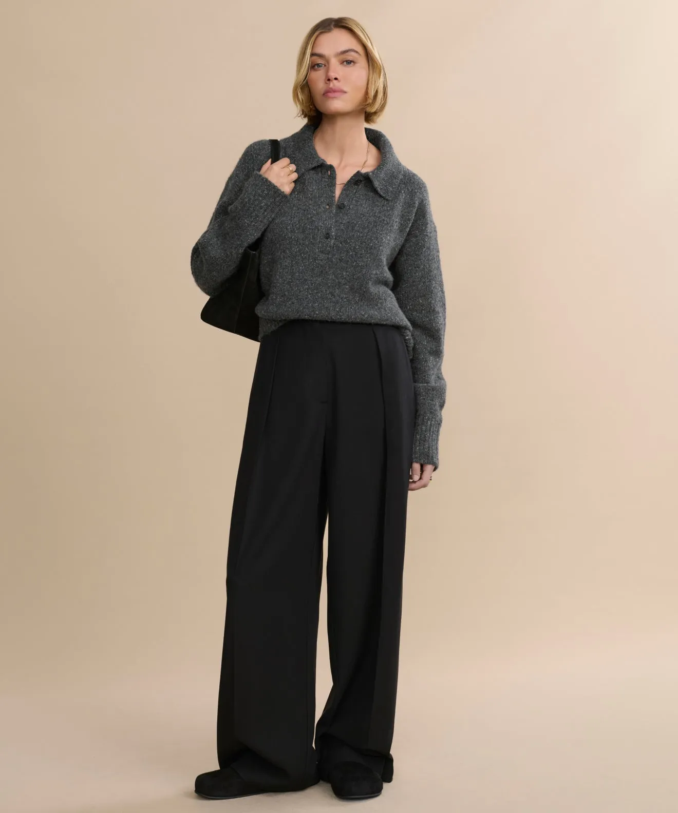 Sweat Absorbing Lining Cashmere Burke Polo