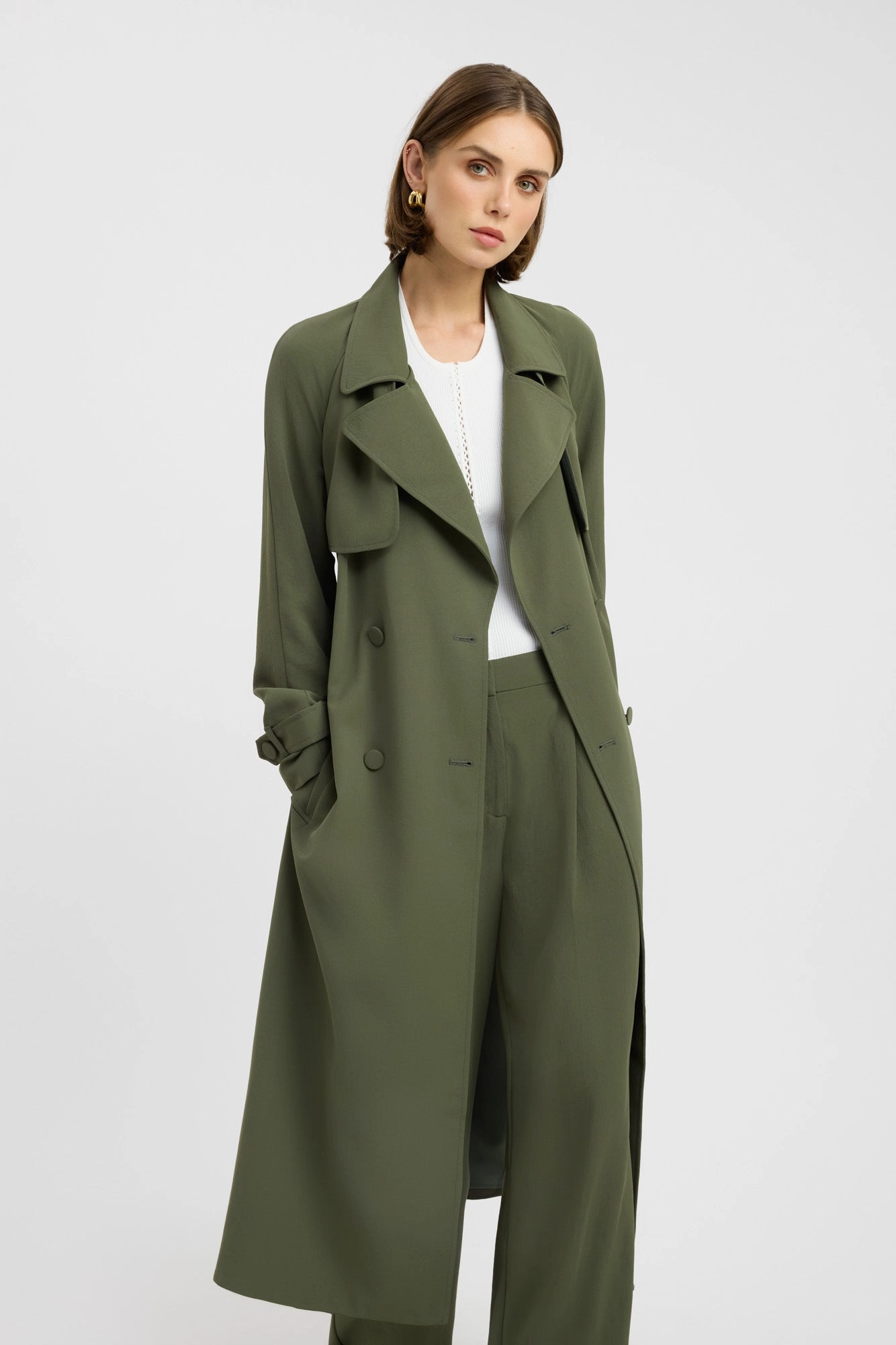 Opal Trench Simple Look Softshell Fabric
