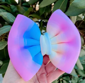 Dreamland Rainbow Scuba Fabric Bow Headband | Hair Clip