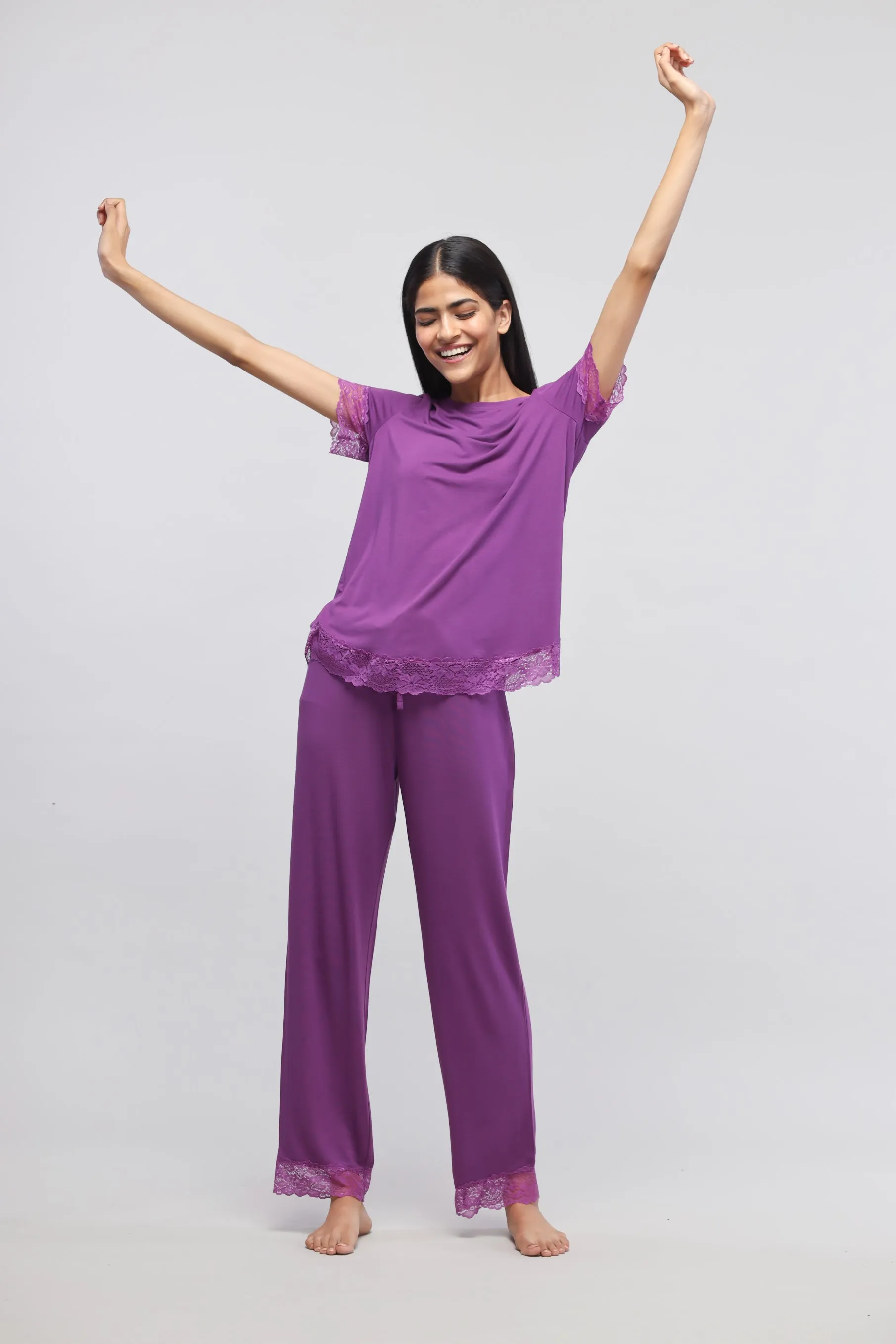 Dreamy Purple Lace Pajamas