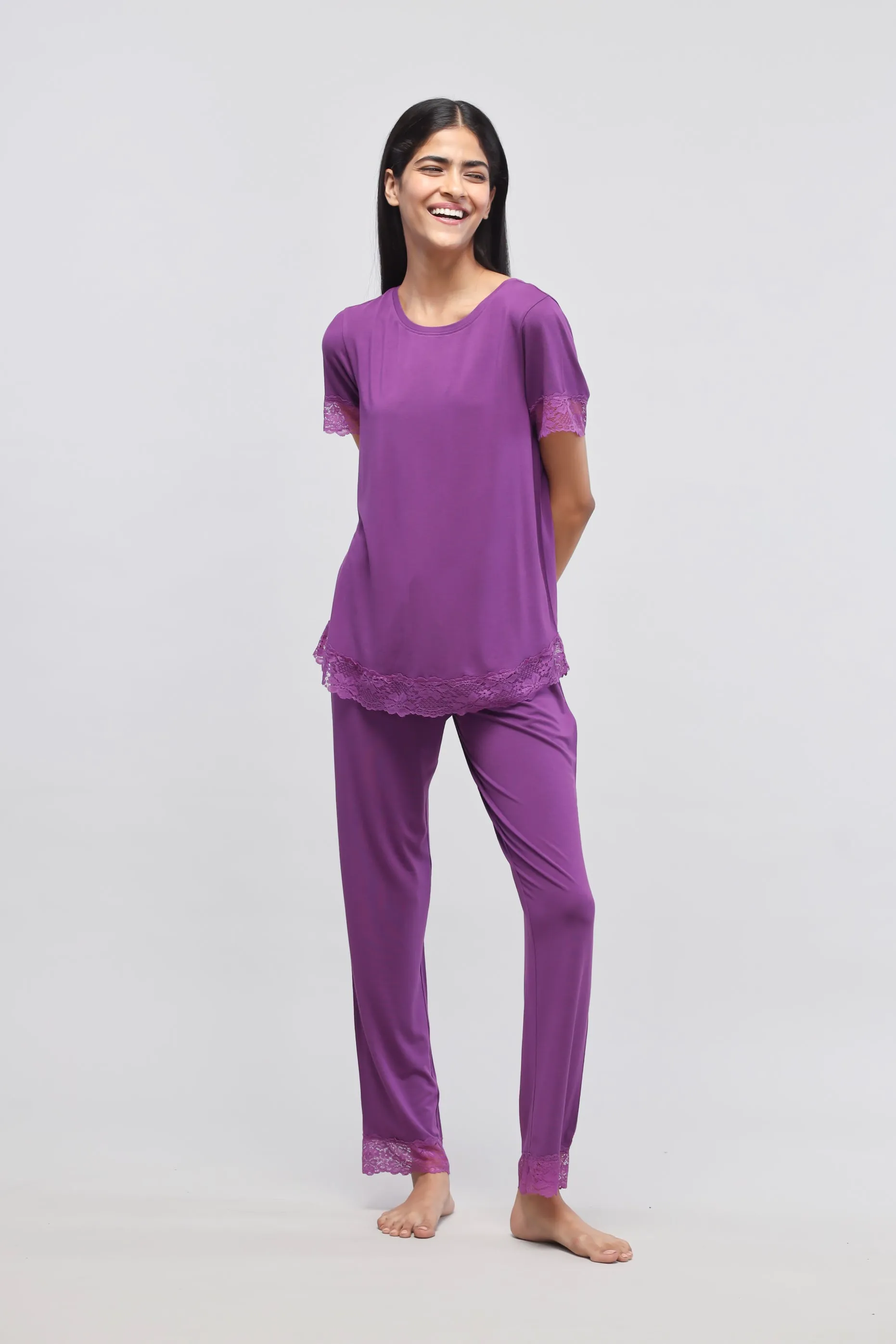 Dreamy Purple Lace Pajamas