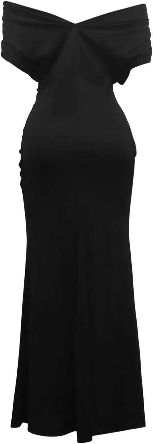 Dress for Women Off Shoulder Bodycon Maxi Dress Elegant Sleeveless Off Shoulder Formal Dress Party Evening Dress