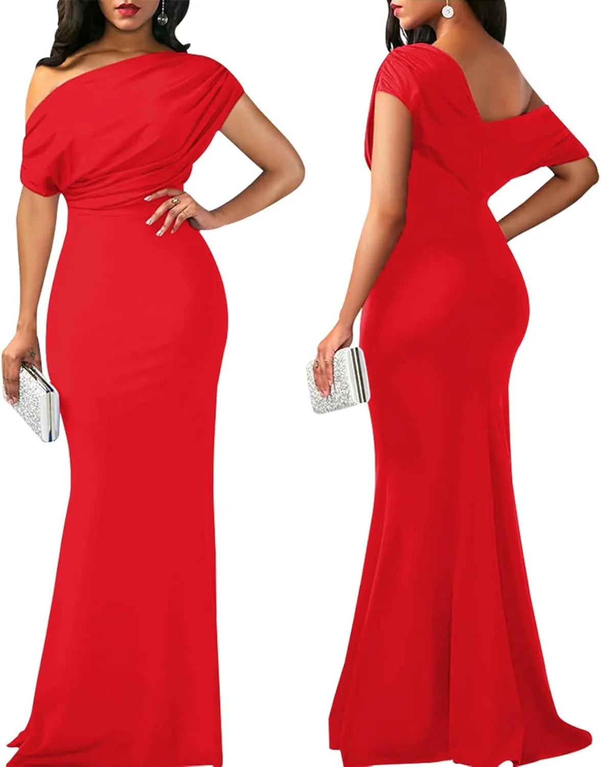 Dress for Women Off Shoulder Bodycon Maxi Dress Elegant Sleeveless Off Shoulder Formal Dress Party Evening Dress