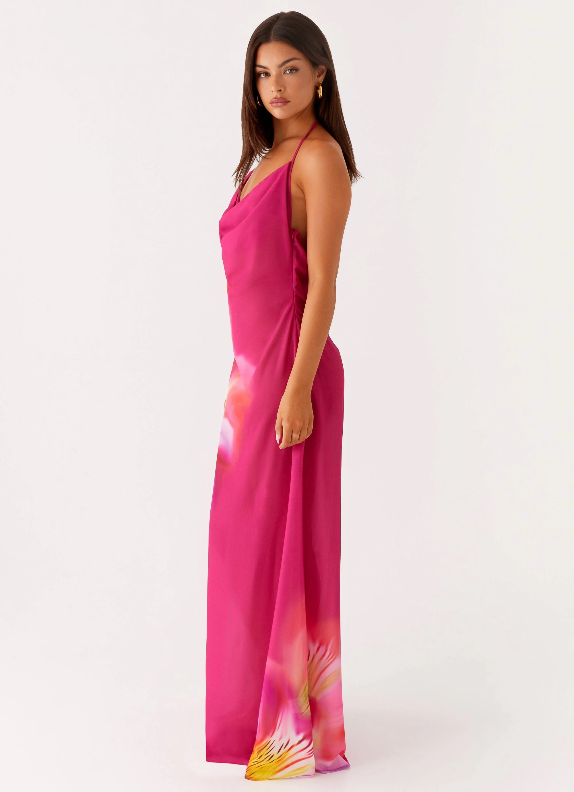 Fantasy Maxi Dress - Pink Tropical Neutral Base All weather