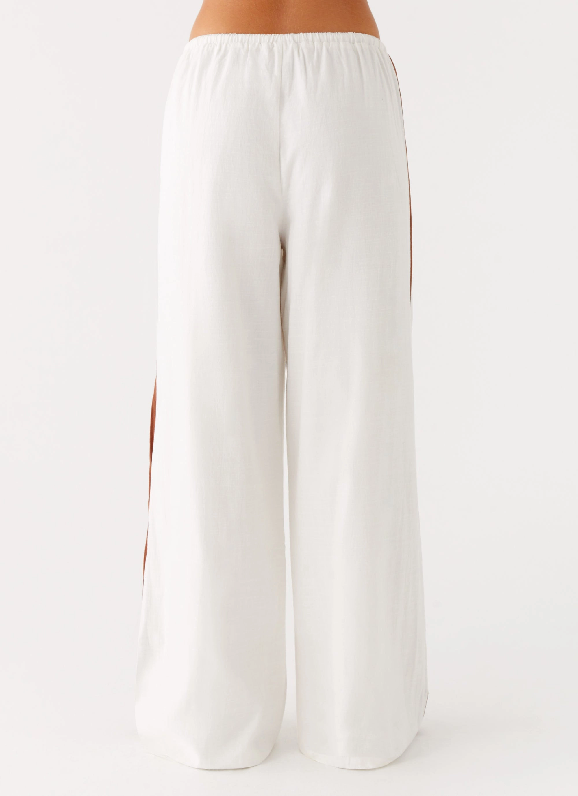 Dalida Linen Pants - Ivory Quick Motion