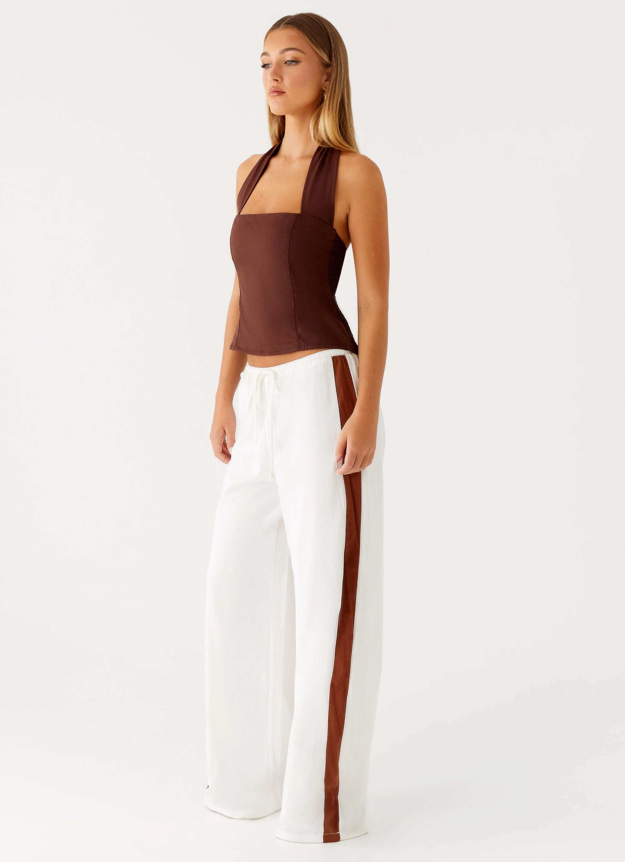 Dalida Linen Pants - Ivory SecureClosureSystem