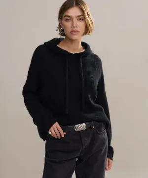 Durable Blends Cashmere Fisherman Hoodie Cashmere Fisherman Hoodie Tear Resistant Fiber Blend Bound Edges
