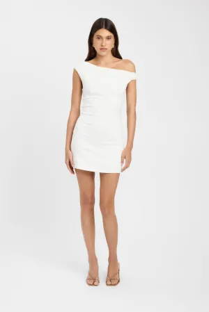 Feminine Charm Drawstring-Closure Greta Mini Dress