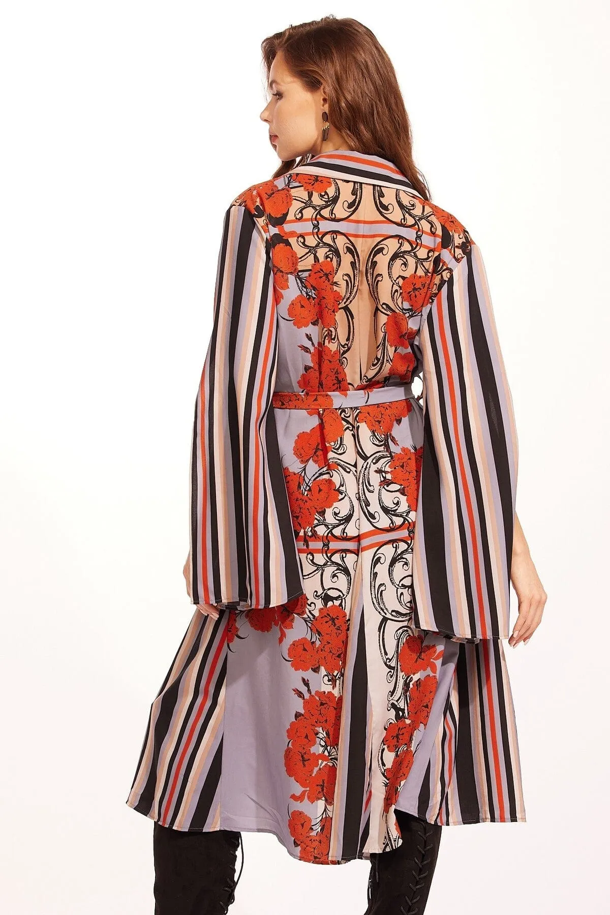 Nadyie Dress - Arabesque Mesh-Sleeve Fresh Texture