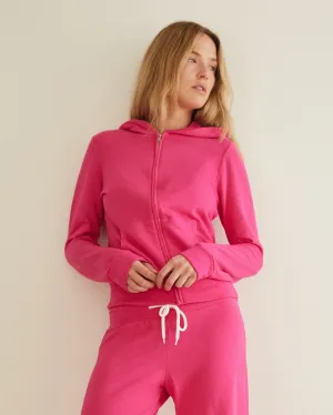 Durable Seam Stitching Softfleece Zip Up Hoody Fray Resistant Edges Softfleece Zip Up Hoody
