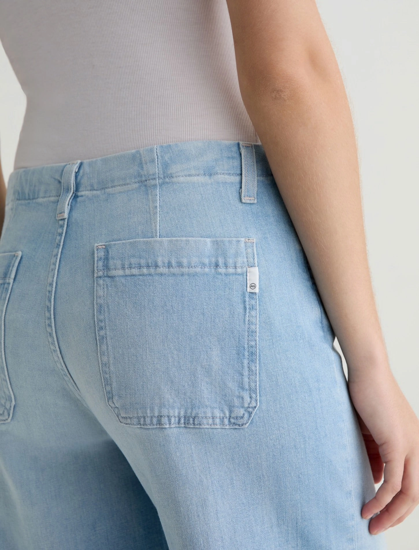 AG Stella Wide Leg Palazzo Cinched Jeans - Serendipity Functional Wear Utility Fit