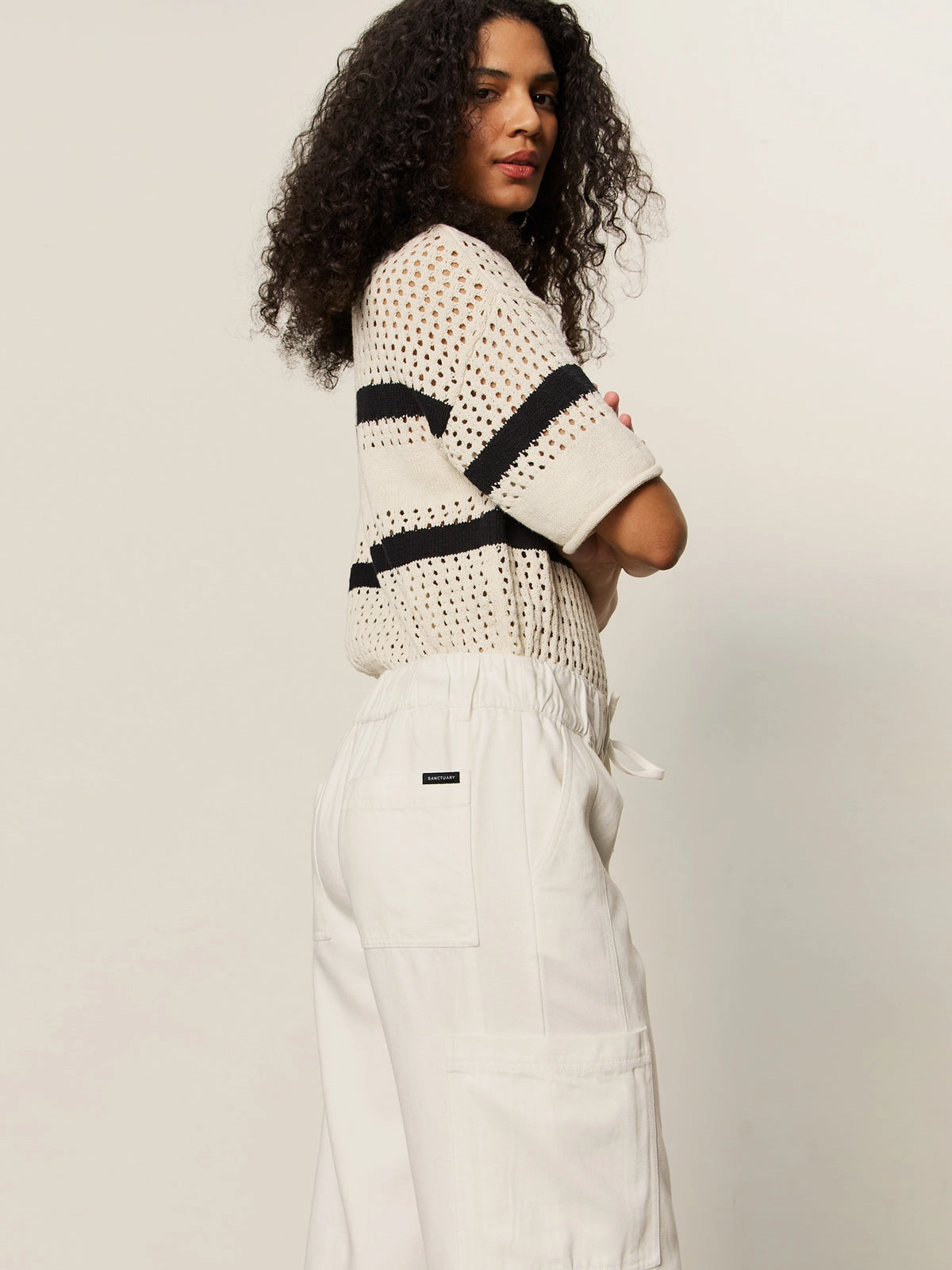 Comfy Shape Area Standard Rise Pant Bleached White