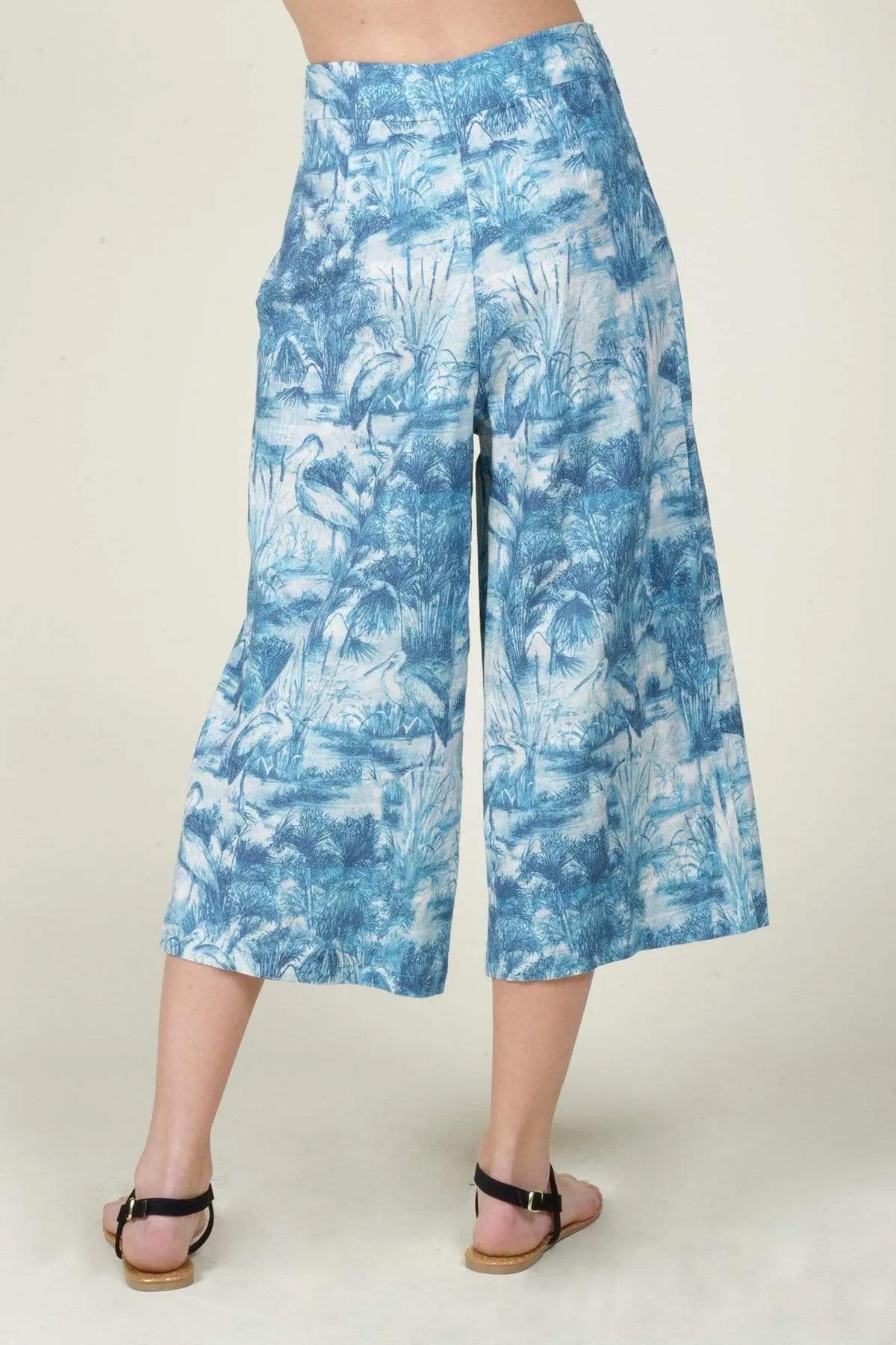 simple design Street Ready Duval Linen Pants - Blue Lagoon